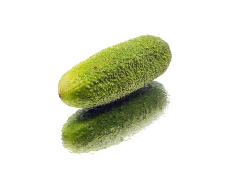 fresh organic cucumber on a white background with water drop
の写真素材