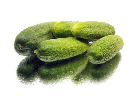 fresh organic cucumber on a white background with water drop
の写真素材
