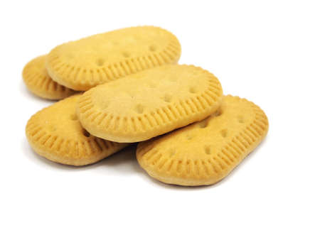 same cookies on the white background 
   の写真素材