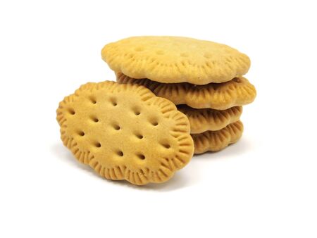 same cookies on the white background 
    の写真素材