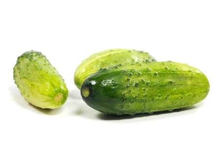 cucumber on a white background      の写真素材