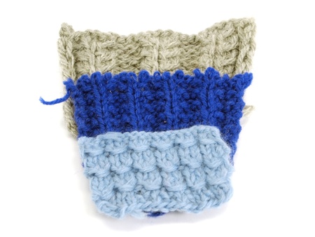 knitting sample on a white background    