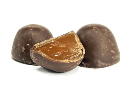 Chocolate candies on a white background 
 の写真素材