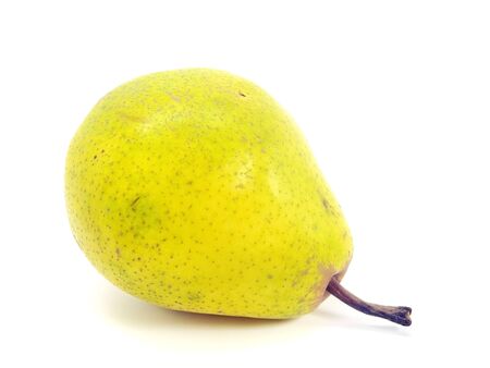 yellow organic pear on a white background   の写真素材