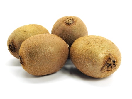 kiwi fruits on a white background 
   の写真素材