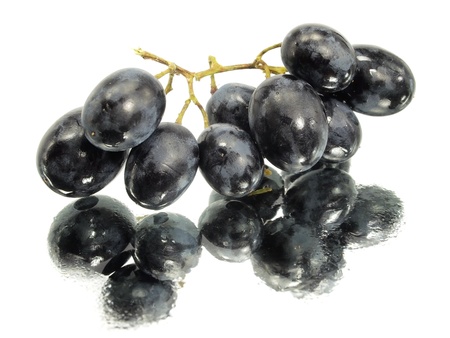bunch of grapes on a white background with water drops
の写真素材