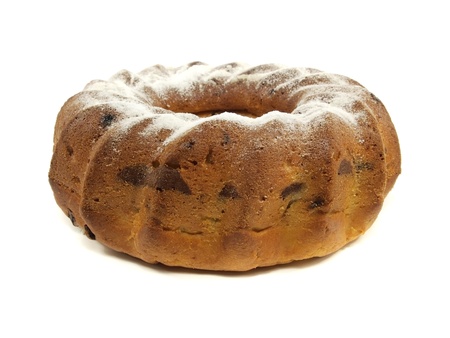 homemade dessert cake on a white background 
   の写真素材