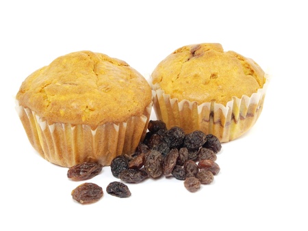 Homemade Muffin on a white background   の写真素材