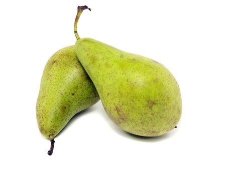 organic green pear on a white background 
  の写真素材