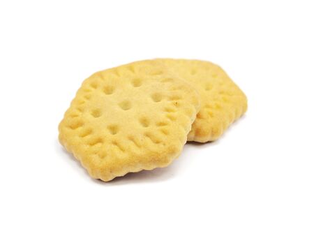 same cookies on the white background 
   の写真素材