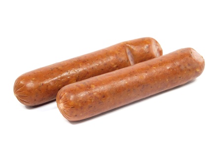 wurst on a white background      の写真素材