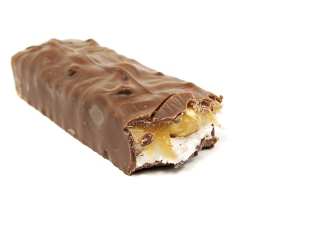 chocolate with nuts on a white background 
    の写真素材