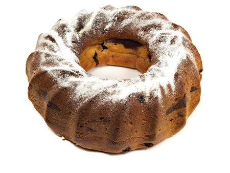 homemade dessert cake on a white background 
    の写真素材