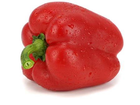 red pepper on white background  の写真素材