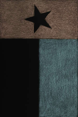 Texas state flag. Dark patriotic textured background. vertical backdrop. Symbol of one of the American states. Inverted Lone Star Stateの写真素材