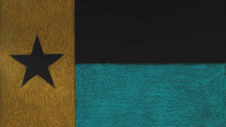 Texas state flag. Dark patriotic textured background. Wallpaper or backdrop. Symbol of one of the American states. Inverted Lone Star Stateの写真素材