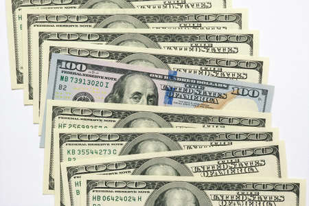 US $100 bills. Color banknote of the latest series can be seen in the many denominations of the old...