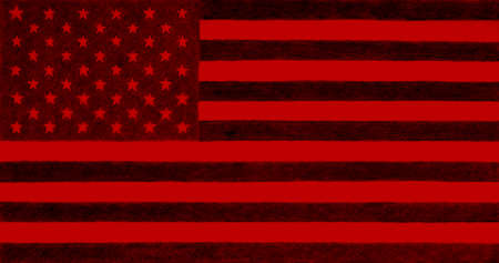 US flag in black and red. Dark catchy patriotic background or backdrop. American Independence Day....