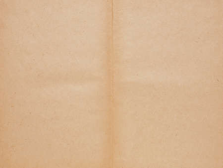 A spread of an old book with blank pages. The paper is rough with spots and inclusions, beige or light brown. The view from the top. Light background or Wallpaper. reduced contrast. Macroの写真素材