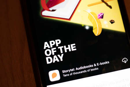 Saint-Petersburg, Russia - 10 January 2020: App of the day on app store, Illustrative Editorial.のeditorial素材