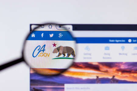 Saint-Petersburg, Russia - 10 January 2020: CA.GOV website page on laptop display with logo, Illustrative Editorial.のeditorial素材