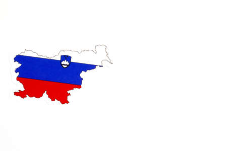 National flag of x. Country outline on white background with copy space. Politics illustrationの写真素材