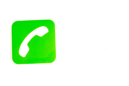 Phone call icon on background with copy space.の写真素材