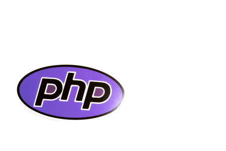 Los Angeles, California, USA - 17 January 2020: PHP logo on white background, Illustrative...