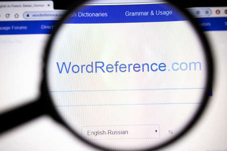 Los Angeles, California, USA - 23 January 2020: WordReference website page. WordReference.com logo...