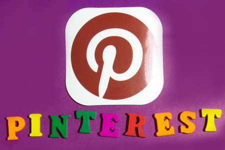 Los Angeles, California, USA - 25 January 2020: Pinterest app logo, Illustrative Editorial.