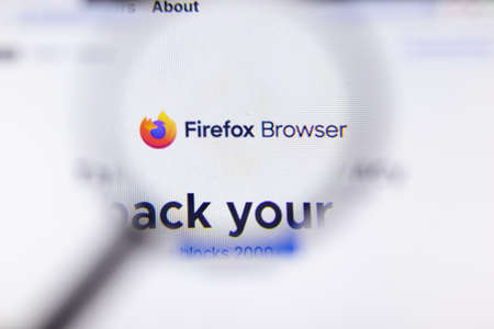 New York City, USA - 5 February 2020: Mozilla Firefox website page close up, Illustrative Editorial.