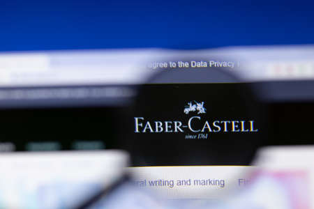 Saint-Petersburg, Russia - 18 February 2020: Faber-Castell company website page logo on laptop...