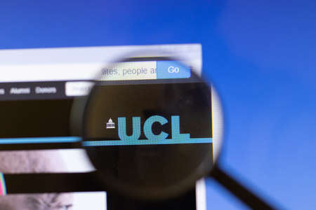 Los Angeles, California, USA - 3 March 2020: UCL University College London website homepage logo...