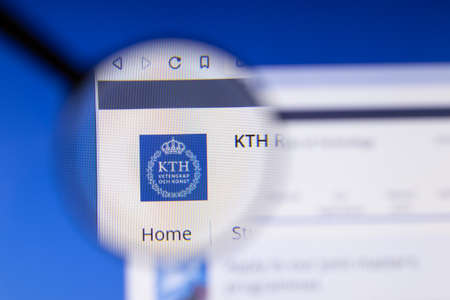 Los Angeles, California, USA - 3 March 2020: KTH Royal Institute of Technology website homepage logo...