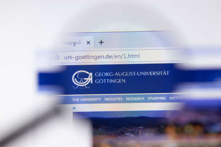 Los Angeles, California, USA - 7 March 2020: University of Gottingen website homepage logo visible...