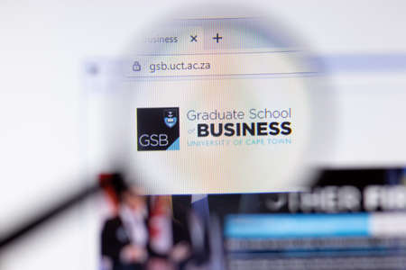 Los Angeles, California, USA - 7 March 2020: UCT Graduate School of Business website homepage logo...