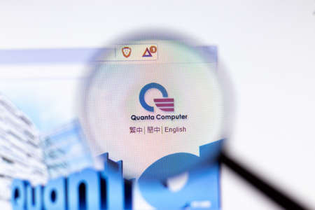 Los Angeles, California, USA - 20 March 2020: Quanta Computer company logo on website page close-up...