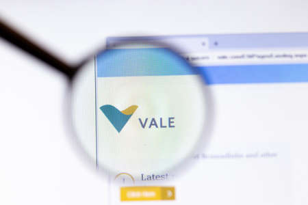 Los Angeles, California, USA - 20 March 2020: Vale corporation company logo on website page close-up...
