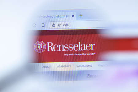 Moscow, Russia - 1 June 2020: Rensselaer Polytechnic Institute website with logo, Illustrative Editorialのeditorial素材