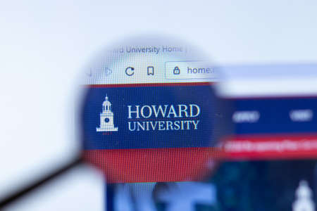 Moscow, Russia - 1 June 2020: Howard University website with logo, Illustrative Editorialのeditorial素材
