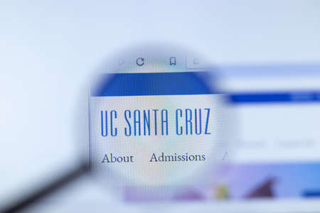 Moscow, Russia - 1 June 2020: University of California, Santa Cruz UCSC website page in browser. Logo close-up, Illustrative Editorial.のeditorial素材
