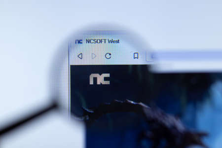 Moscow, Russia - 1 June 2020: NCSOFT NC website with logo , Illustrative Editorial.のeditorial素材