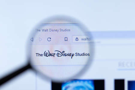 Moscow, Russia - 1 June 2020: The Walt Disney Studios website with logo , Illustrative Editorial.のeditorial素材