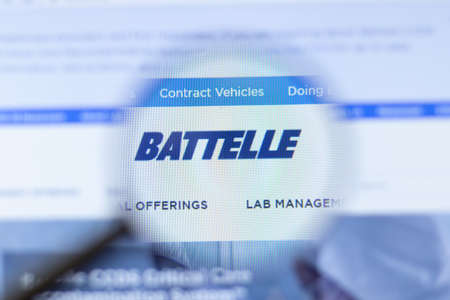 Moscow, Russia - 1 June 2020: Battelle website with logo , Illustrative Editorial.