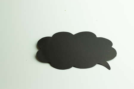 Black Dialogue bubble on white background.の写真素材
