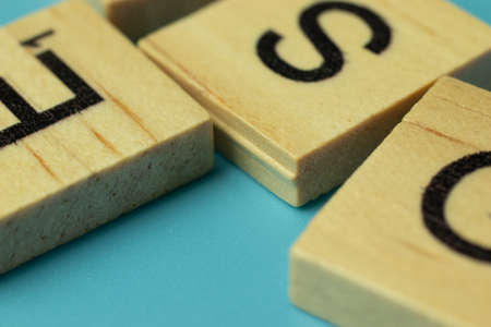Letter board macro photo, education concept design background. Preschool children development.