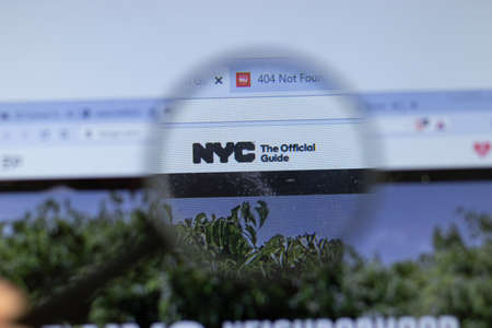 New York, USA - 26 October 2020: NYC website with close up, Illustrative Editorial.
