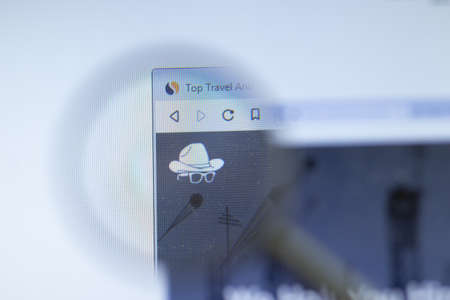 New York, USA - 26 October 2020: Gun.io company website with close up, Illustrative Editorial.のeditorial素材