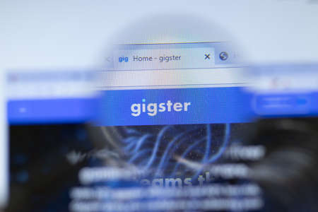 New York, USA - 26 October 2020: gigster company website with close up, Illustrative Editorial.