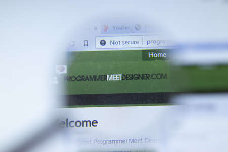 New York, USA - 26 October 2020: Programmer Meet Designer ProgrammerMeetDesigner.com company website...
